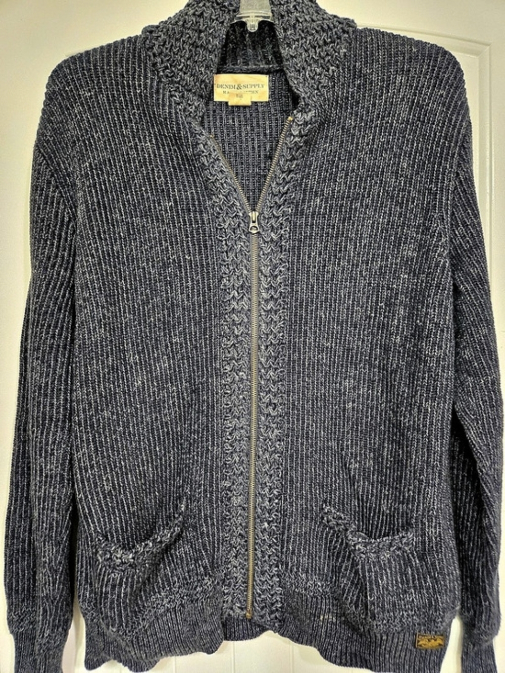 Ralph Lauren Denim & Supply Men's Cotton Zip-Up Sweater Size Large